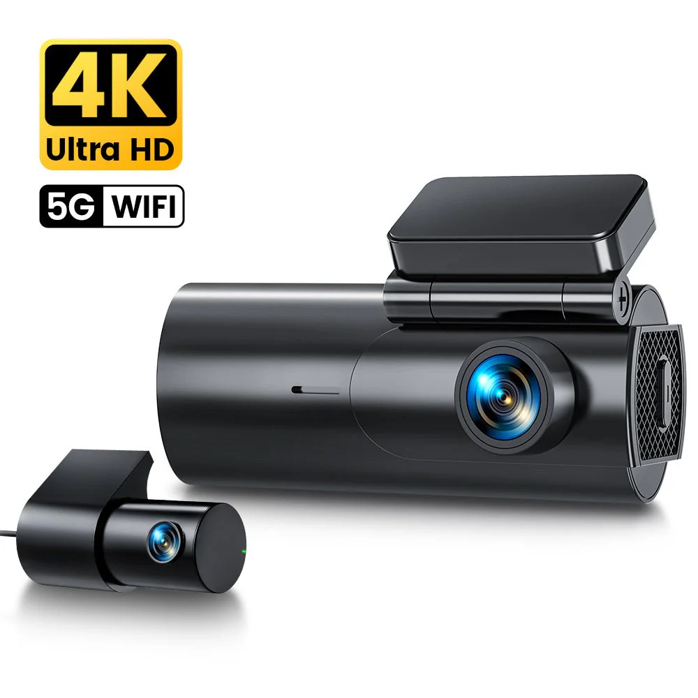 GKU D600 dashcam 4K doble canal con Wi-Fi 5 GHz